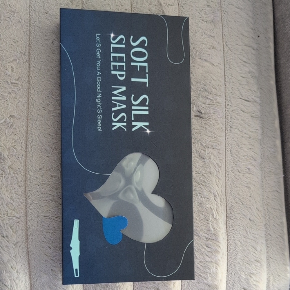 Soft Silk Sleep Mask - Grey & Blue